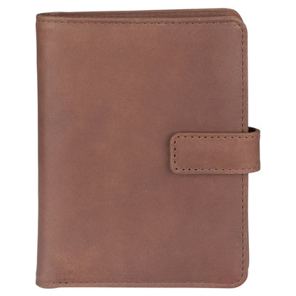 Leather RFID Passport Wallet With Tab Closure