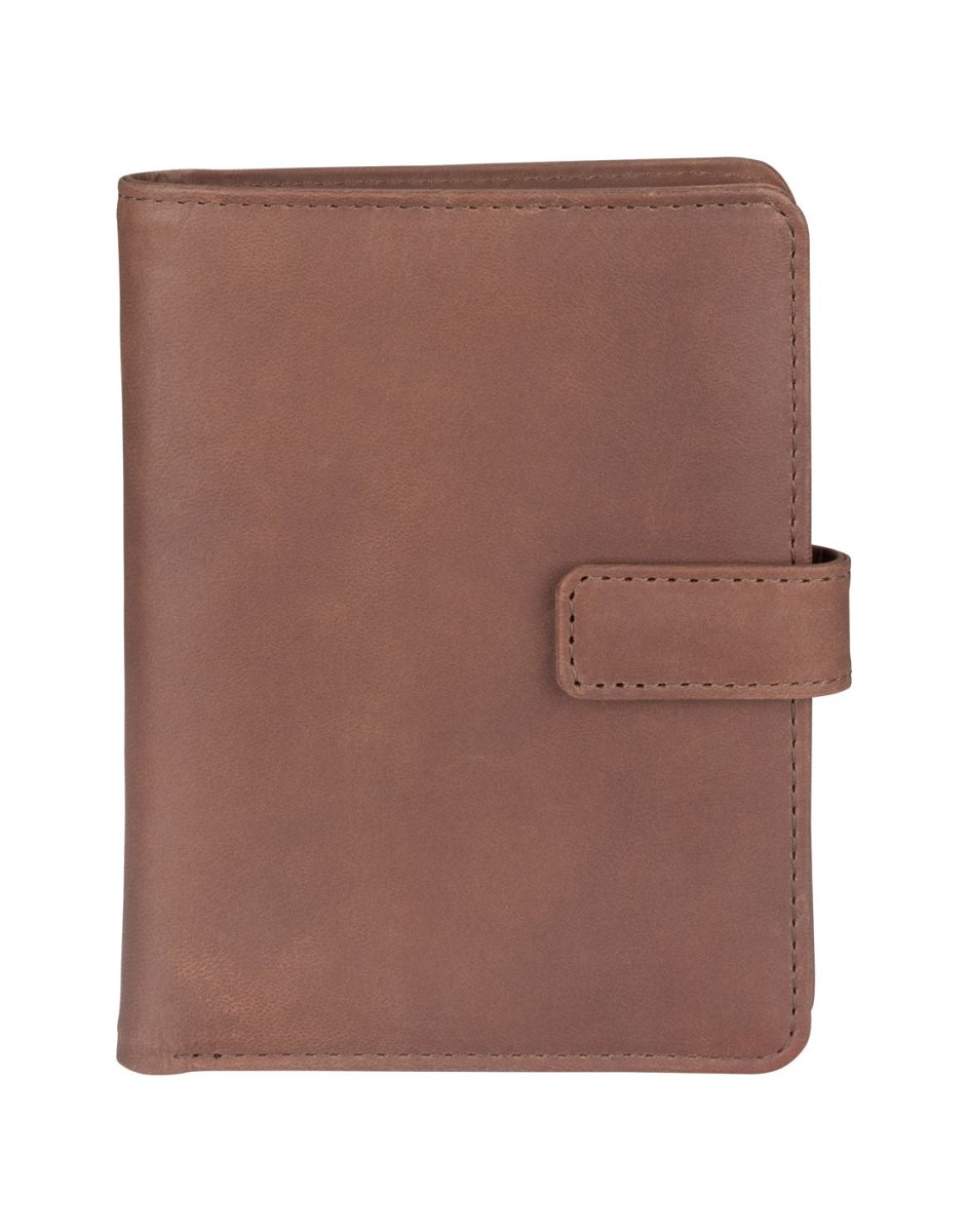 Leather RFID Passport Wallet With Tab Closure