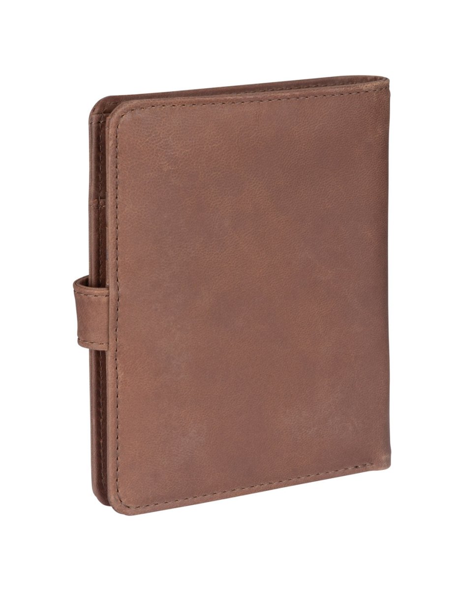 Leather RFID Passport Wallet With Tab Closure