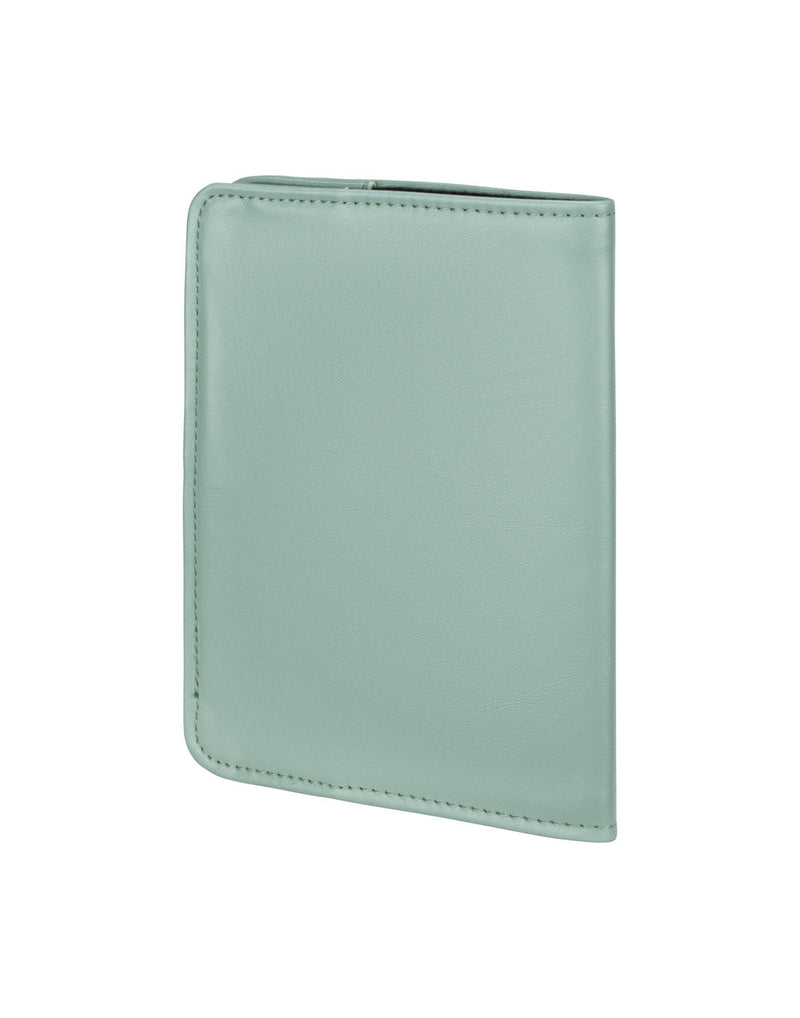 RFID Passport Cover in green, back view