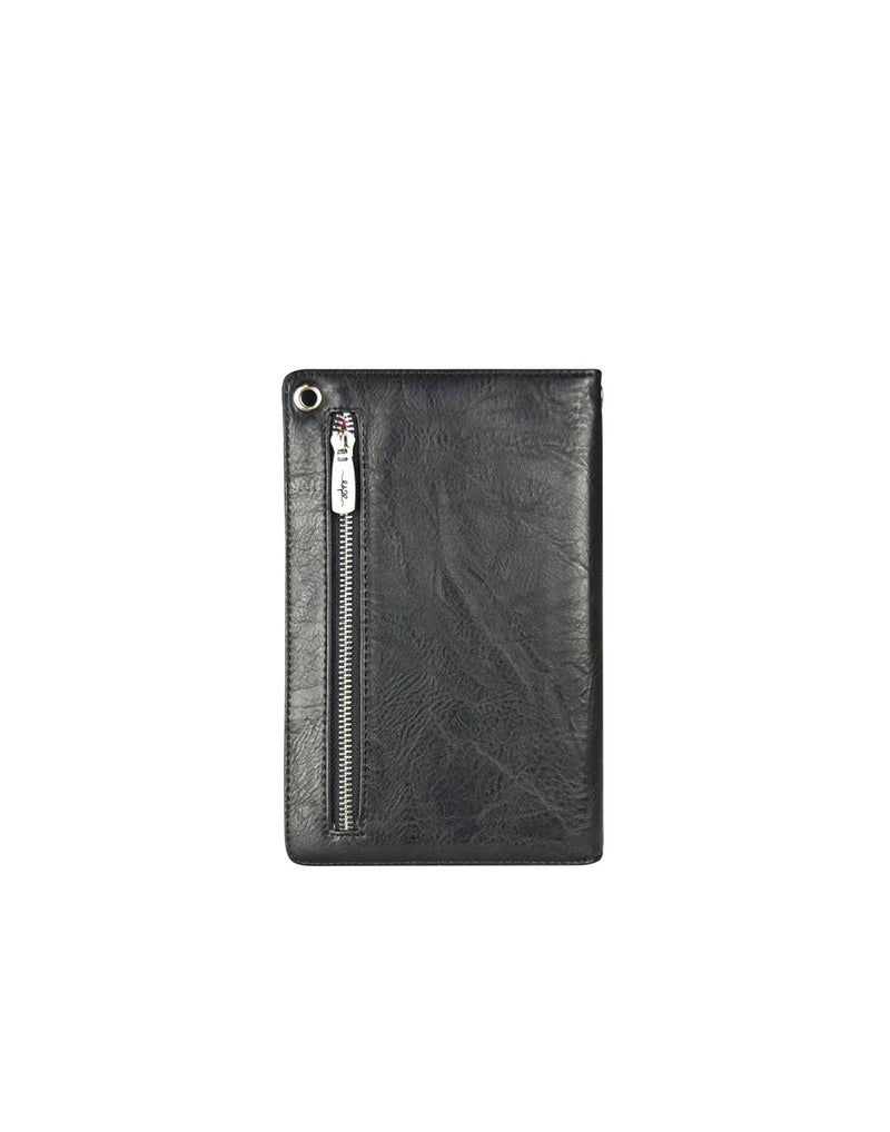 Espe Pastel iSmart Pocket in black, back view of silver zippered pocket