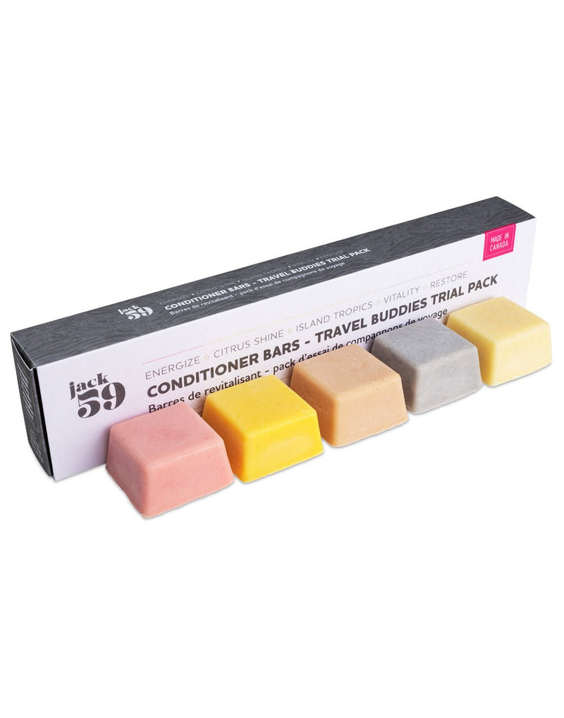 Jack59 Conditioner Bars - Travel Buddies Trial Pack - 5 conditioner bars in various colours