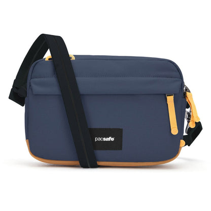 Pacsafe® GO Anti-Theft Crossbody Bag in coastal blue colour front view.