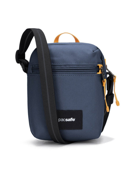 Product Image – Pacsafe® GO Anti-Theft Micro Crossbody in coastal blue colour, front view.