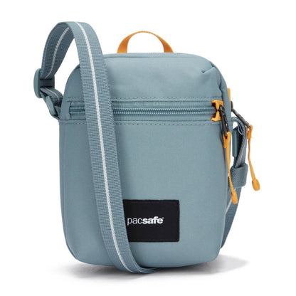 Pacsafe® GO Anti-Theft Micro Crossbody in mint green colour, front view. 