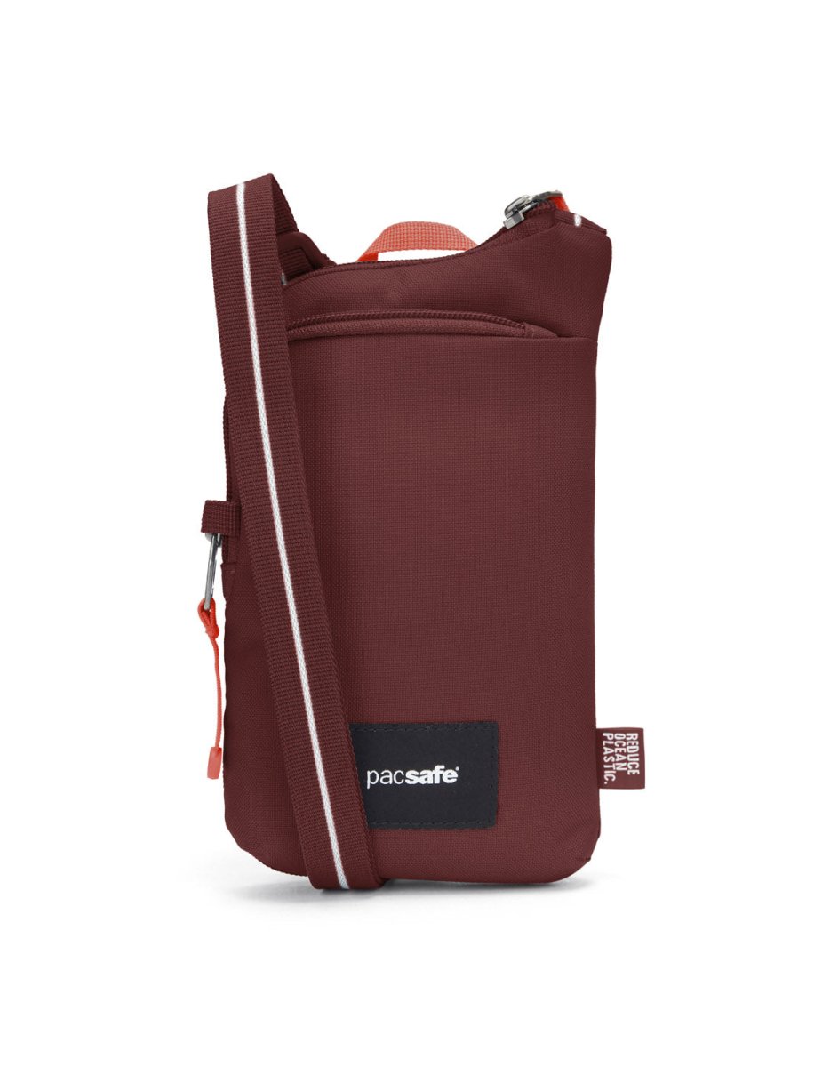 Pacsafe® GO Anti - Theft Tech Crossbody, garnet red, front view