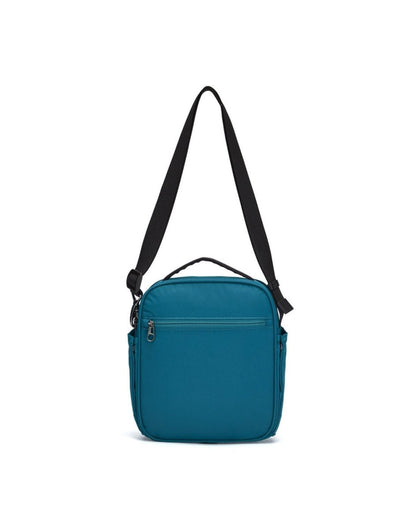 Pacsafe® LS200 Anti-theft Crossbody Bag, tidal teal, back view