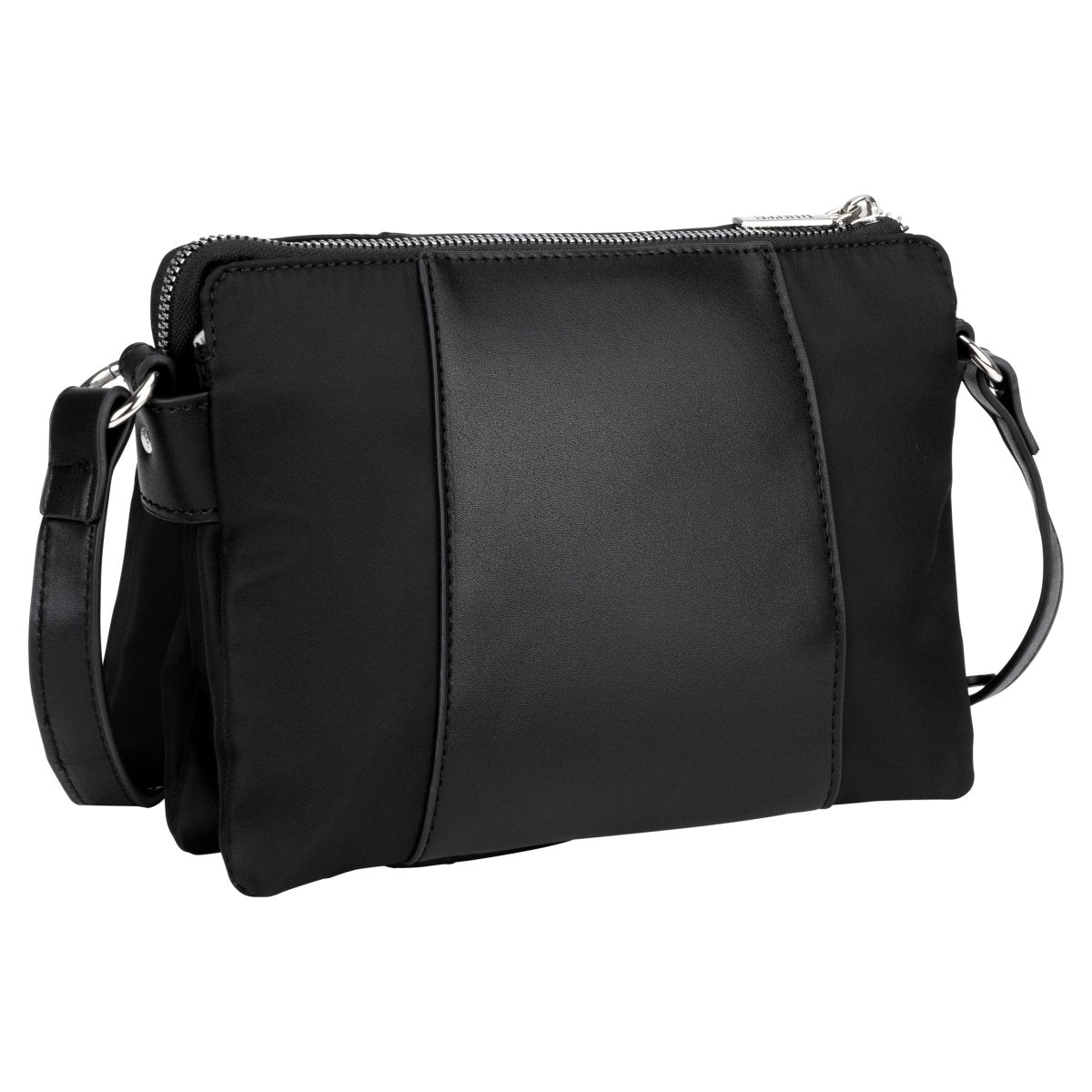 Roots Anita 3-Compartment Crossbody, black, back view