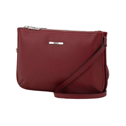 Roots Two Compartment Crossbody, red, front angled view