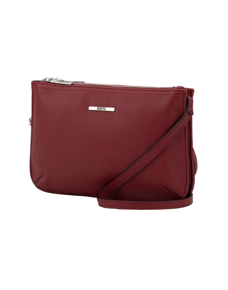 Roots Two Compartment Crossbody, red, front angled view