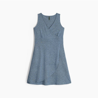 Royal Robbins Women's Featherweight Knit Dress in sea niserne blue colour, front view