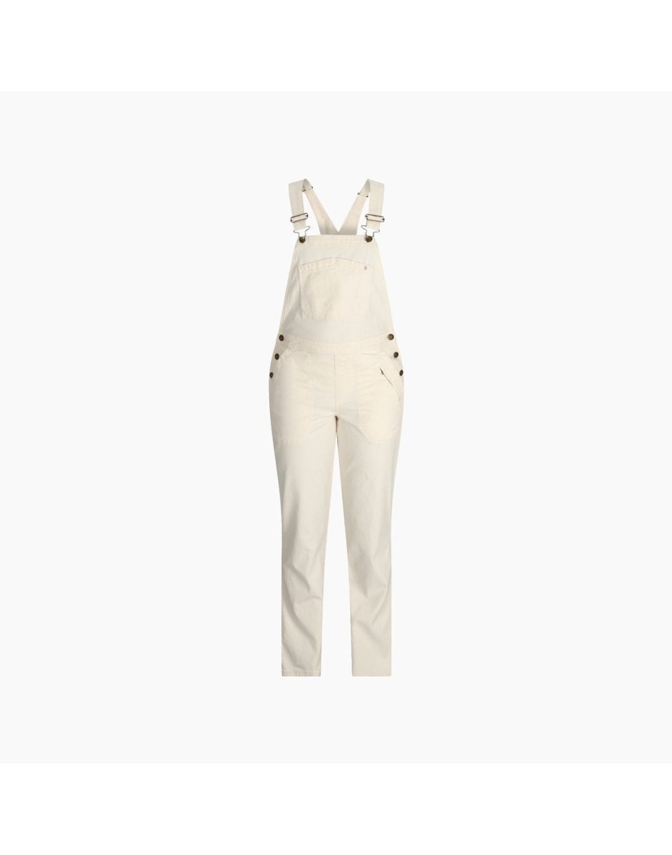 Royal Robbins Women's Half Dome Overall in undyed white, front view