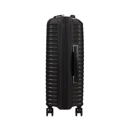 Samsonite Upscape Spinner Carry-On™ with shock-absorbing wheels, shown upright in a side view.