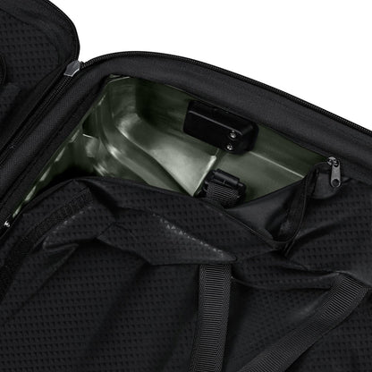 Samsonite Upscape Spinner Carry-On™ with black interior, straps, and expandable capacity for lightweight travel.