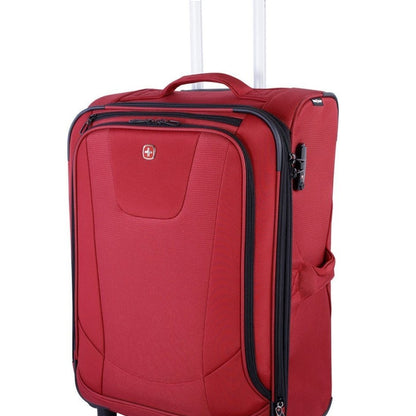 Swiss gear neolite 3 25" expandable spinner luggage bag front view