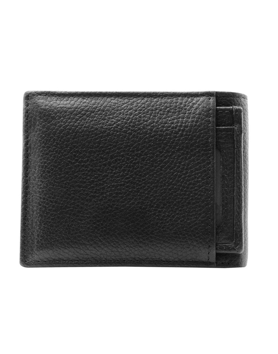 Swiss Gear RFID Billfold Men's Wallet with ID Holder, black, back view