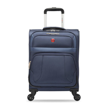 Swiss Gear Round Trip II 19" Carry-on Spinner, blue, front view