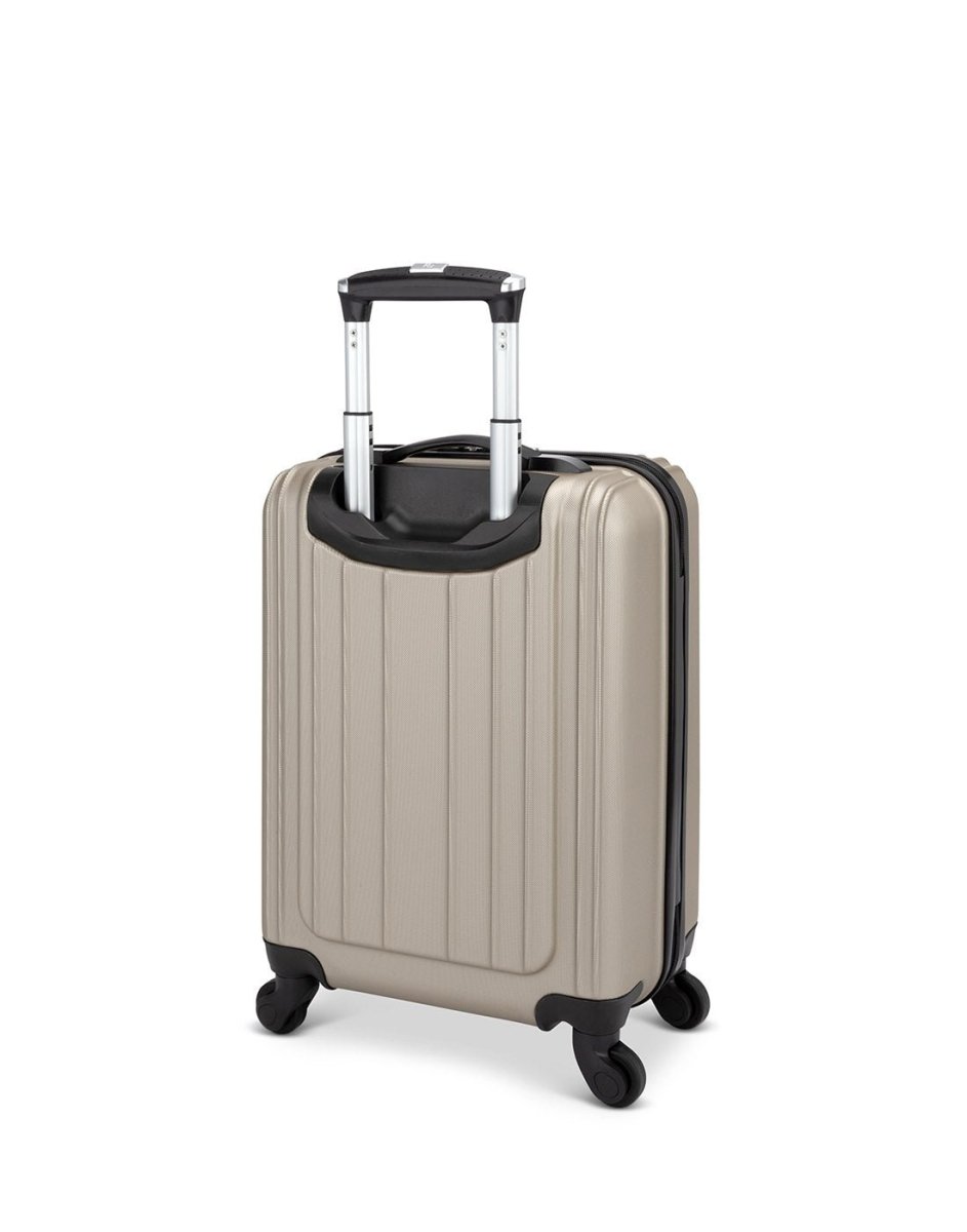 Swiss Gear Sion 19" Hardside Carry-on Spinner, champagne, back angled view