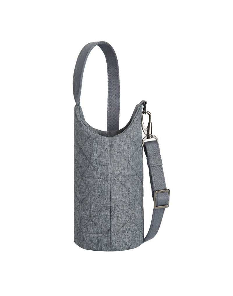 Travelon Boho Anti-Theft Insulated Water Bottle Tote in grey, back view