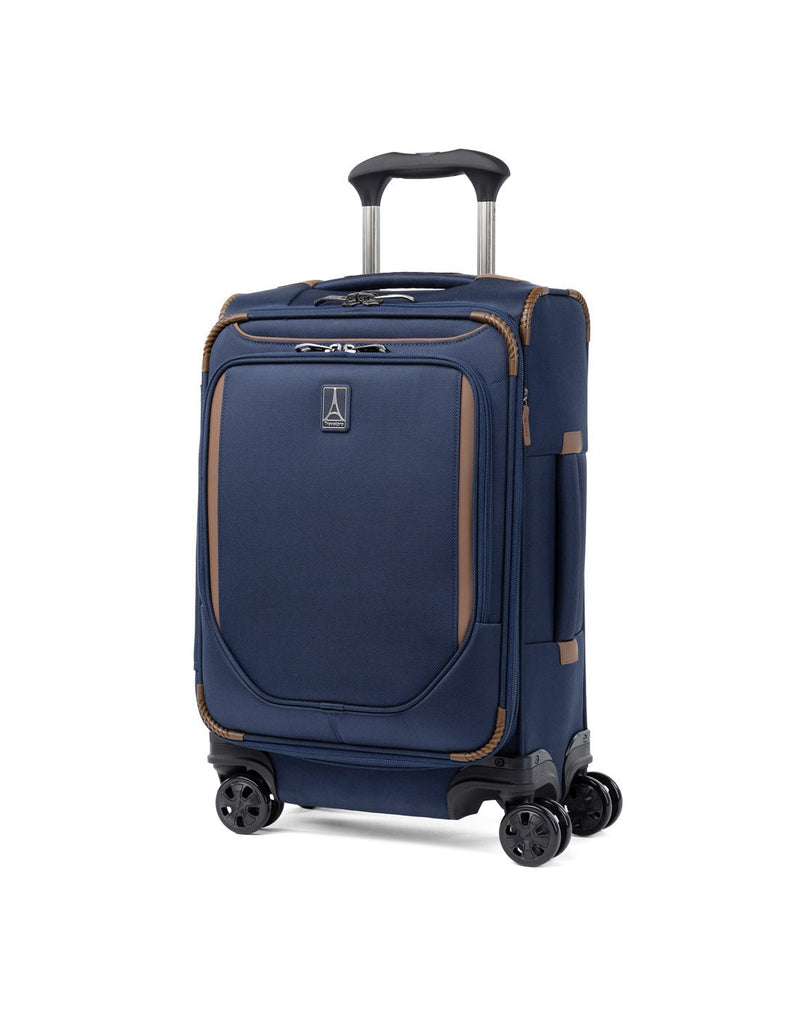 Travelpro Crew™ Classic Compact Carry-on Expandable Spinner in patriot blue, front angled view