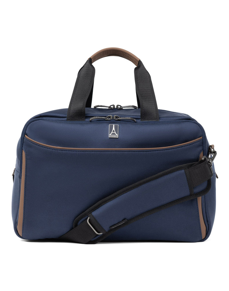 Front view of the Travelpro Crew™ Classic UnderSeat Tote in Patriot Blue.