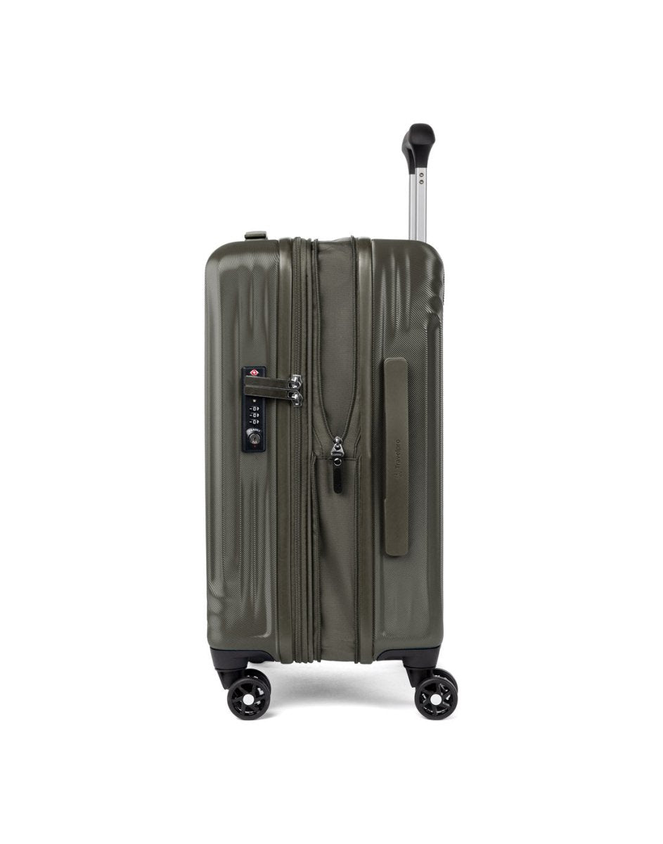 Travelpro Maxlite® Air Compact Carry-on Expandable Spinner, slate green, expanded, side view