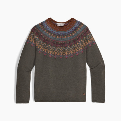 Royal Robbins Women's Westlands Fairisle Crew: stylish long-sleeve sweater, perfect for outdoor looks.