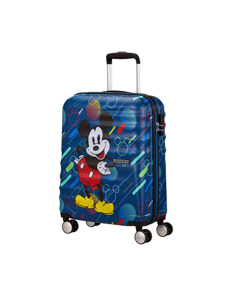 American Tourister Disney Wavebreaker Spinner Carry-on - Mickey Future Pop, front angled view