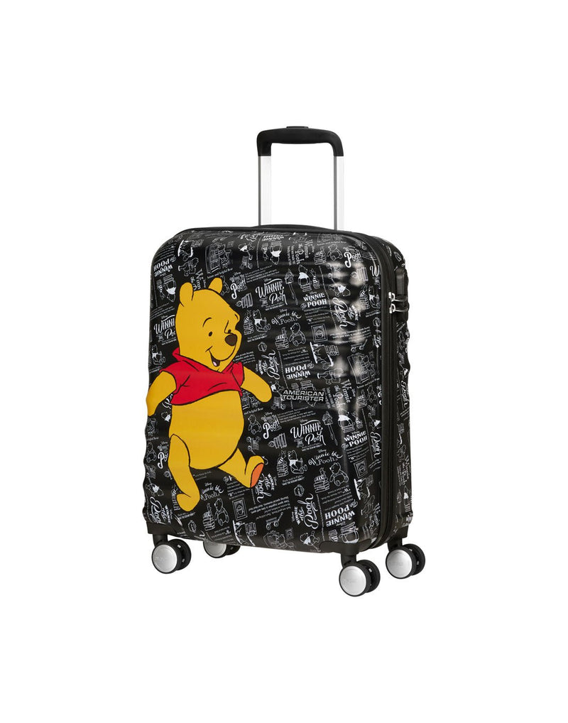 American Tourister Disney Wavebreaker Spinner Carry-on - Winnie the Pooh, front angled view