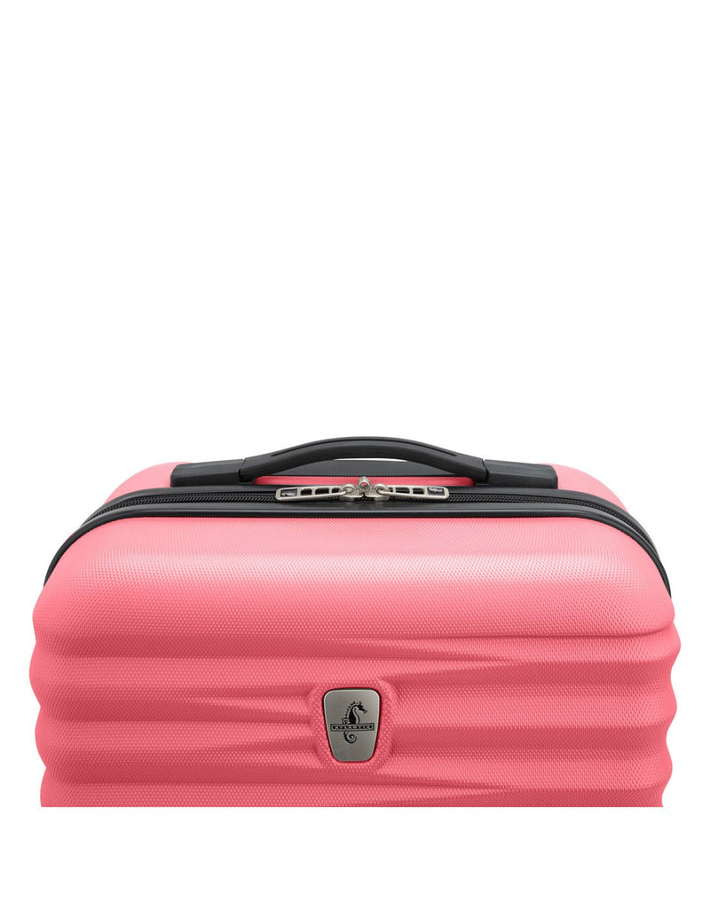 Atlantic Chaser Hardside 19" Spinner Carry-on in spiced coral, pink colour, top view