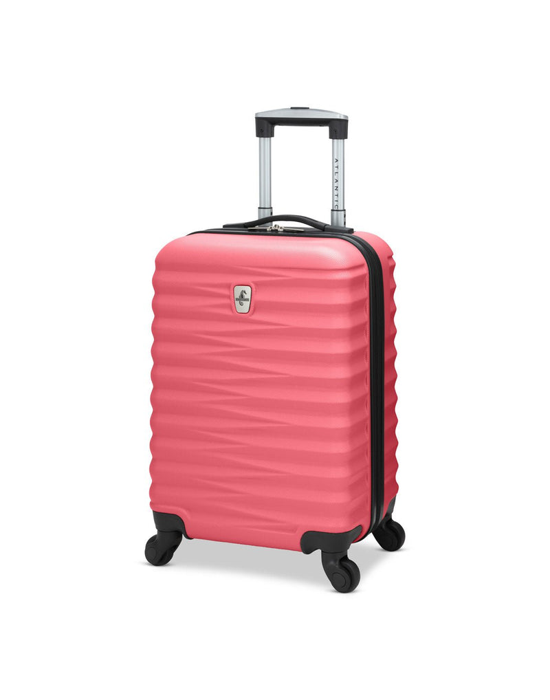 Atlantic Chaser Hardside 19" Spinner Carry-on in spiced coral, pink colour, front angled view