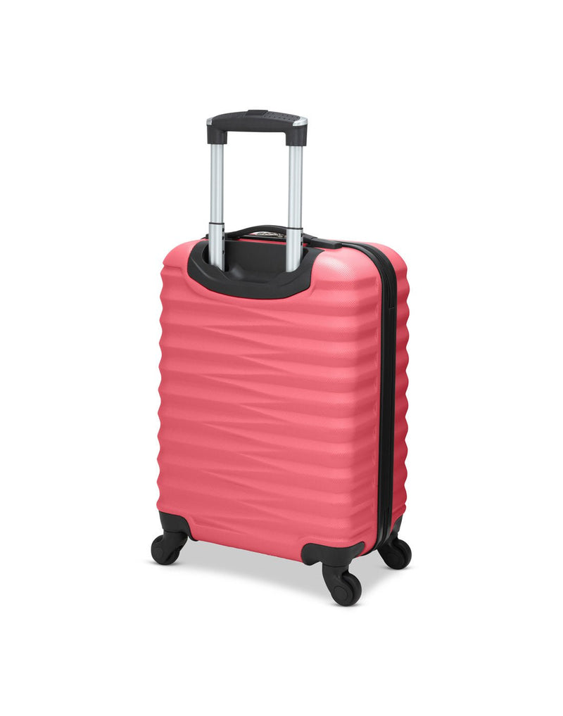 Atlantic Chaser Hardside 19" Spinner Carry-on in spiced coral, pink colour, back angled view