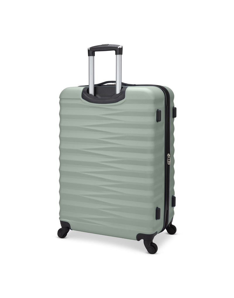 Atlantic Chaser Hardside 28" Expandable Spinner in seagrass, pale green colour, back angled view