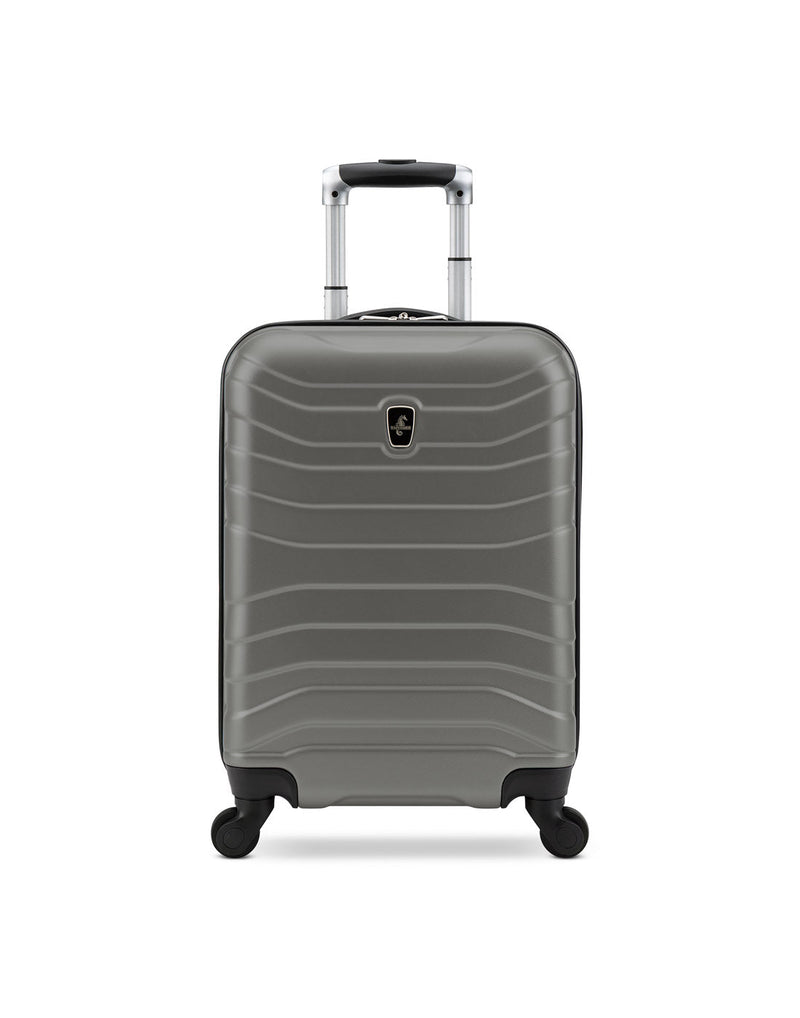 Atlantic Horizon Hardside 19" Carry-on Spinner in moss green grey colour, front view