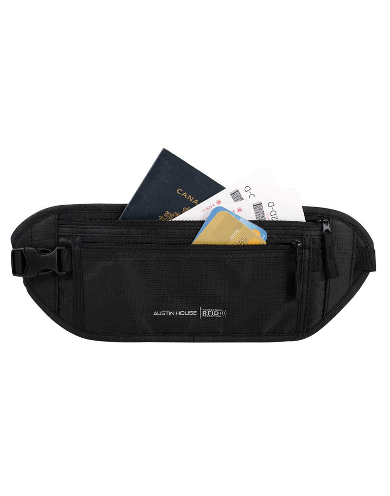 Austin house RFID waist pouch using for carry documents