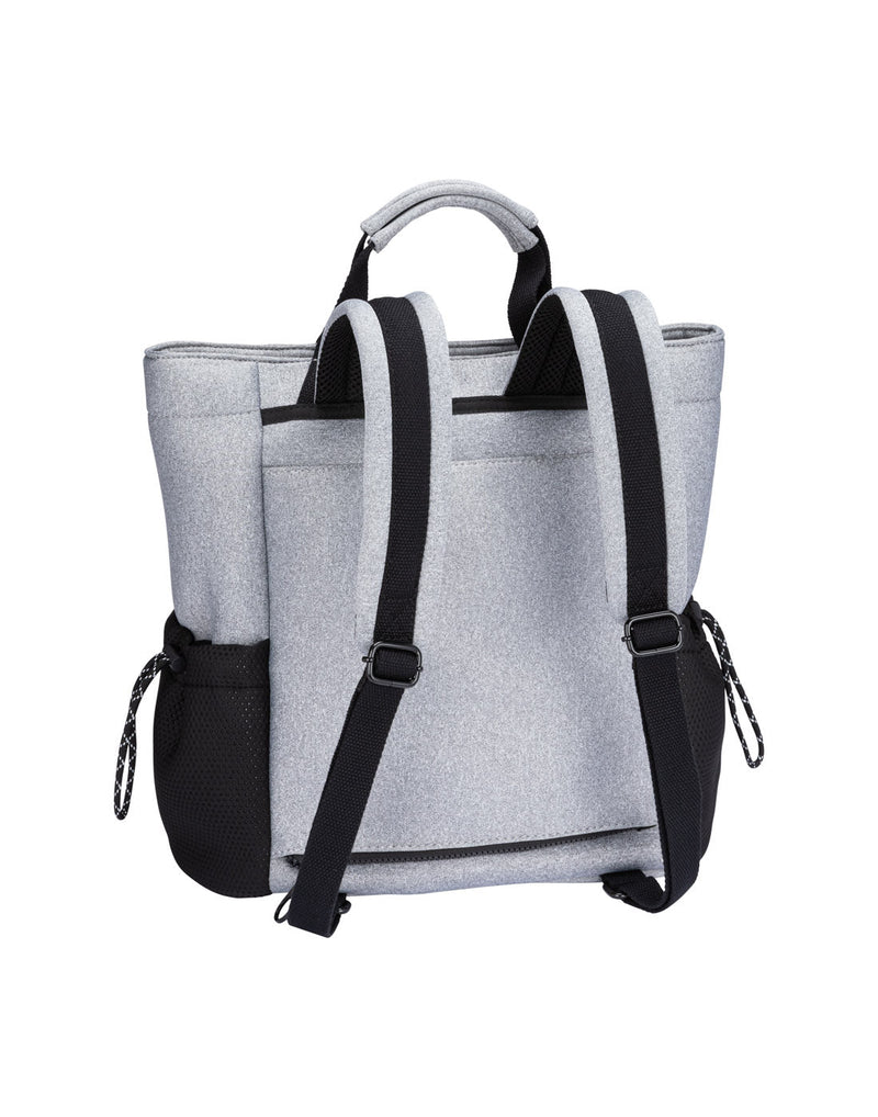 Bench Aria Convertible Satchel, grey with black accents, back view