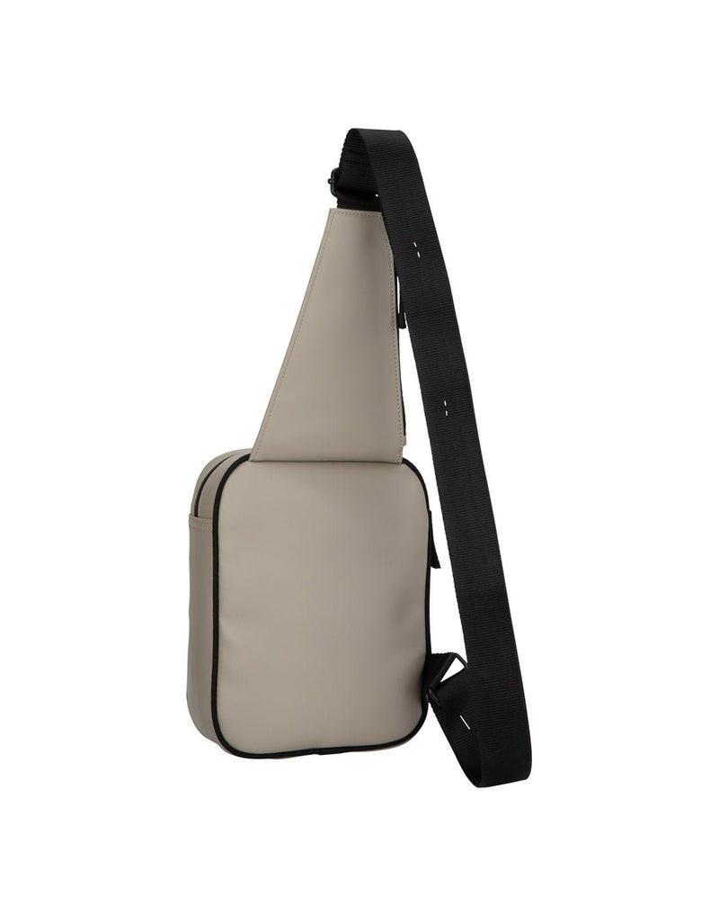 Bench Jayce Sling Bag, taupe with black edging and strap, back view