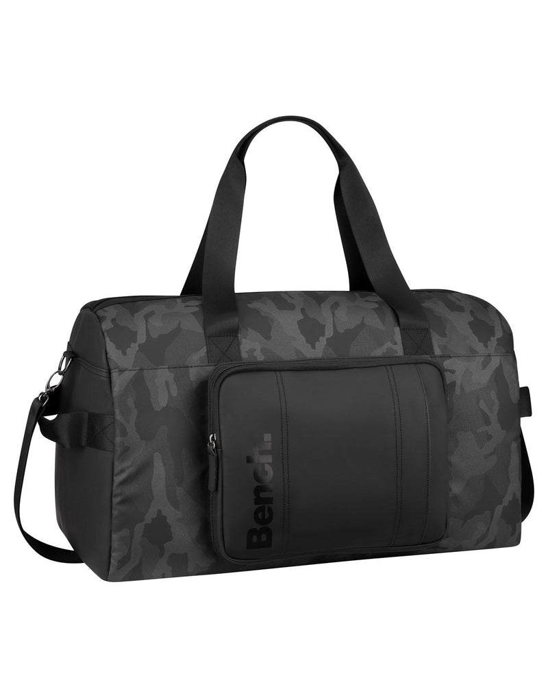 Bench Zayn Men's Camo Weekender Bag, black, front view
