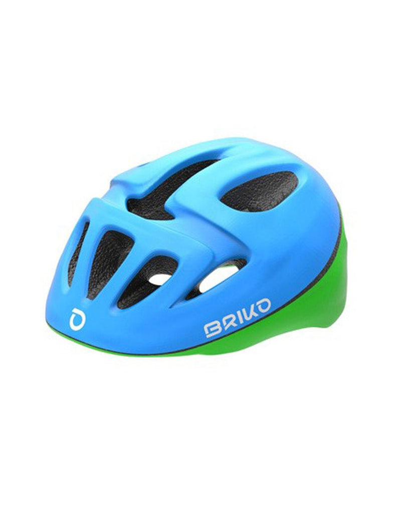 Briko Fury Kids Bike Helmet - blue/green, front right view