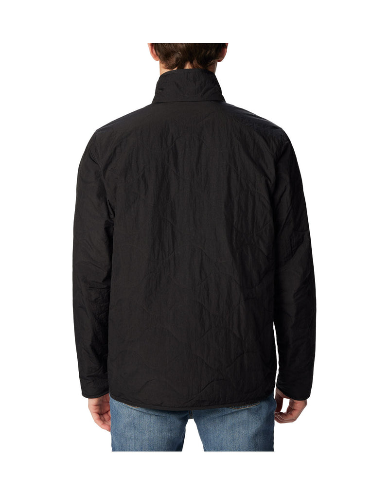 Back view of a man wearing the Columbia Men's Birchwood™ Jacket in black.