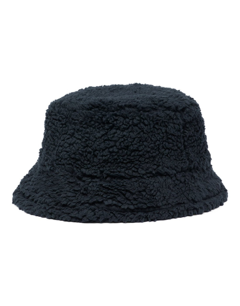 Columbia Winter Pass™ Reversible Bucket Hat in BLACK. Reversed so that the black Sherpa lining is on the outside.