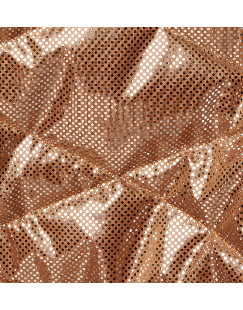 Close-up view of the interior thermal-reflective lining for the Columbia Women's Heavenly™ Long Vest in Camel Brown colour.