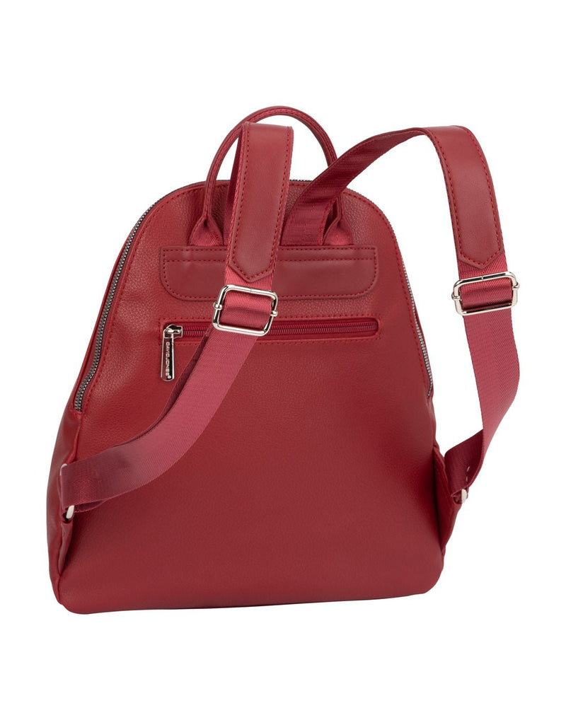 David Jones Oval Backpack, red, back view