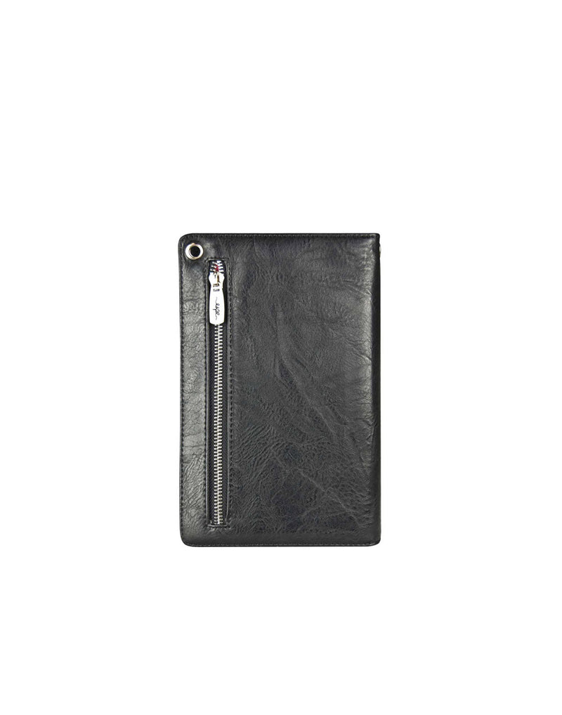 Espe Glee iSmart Pocket in black, back view with silver zippered coin pocket