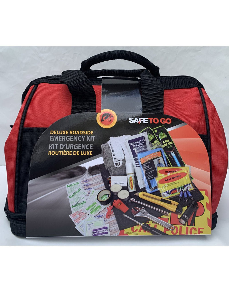 Safe to Go Deluxe Roadside Emergency Kit product front view