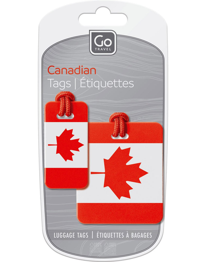 Go Travel Canadian Luggage Tags, 2 pack, package view