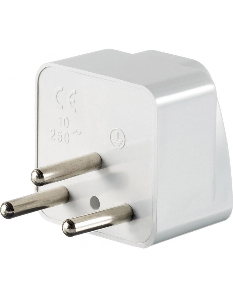 Go Travel North America to Israel Grounded Adapter, back angled view of output prongs