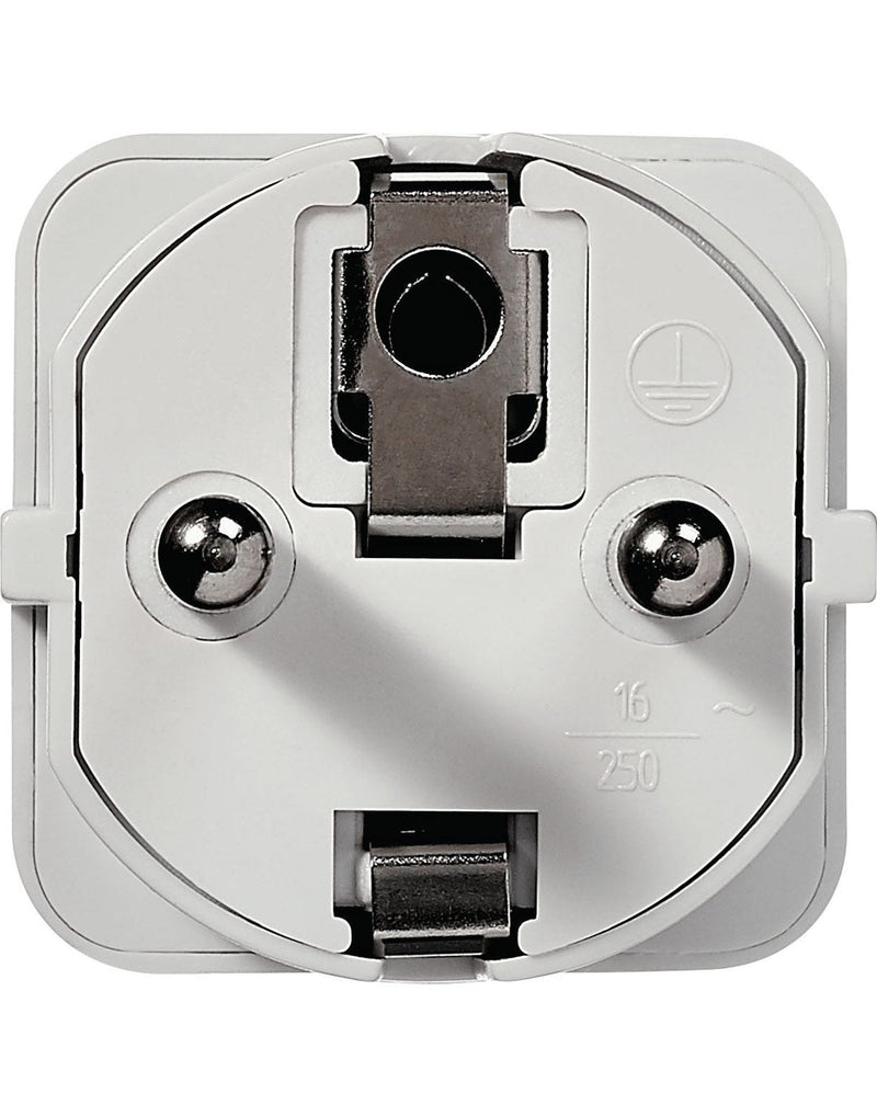 Go Travel N&S America to Europe Adapter, back view of output prongs