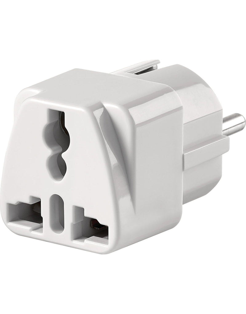 Go Travel N&S America to Europe Adapter, front angled view