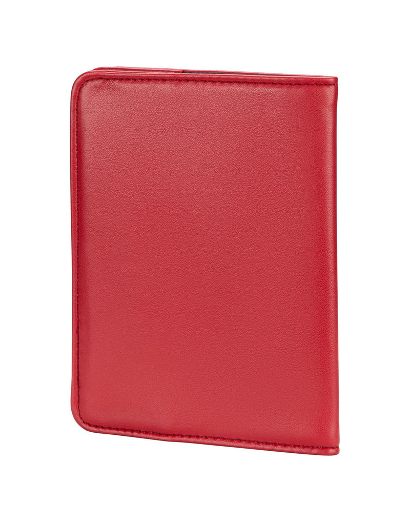 RFID Passport Cover in red, back view